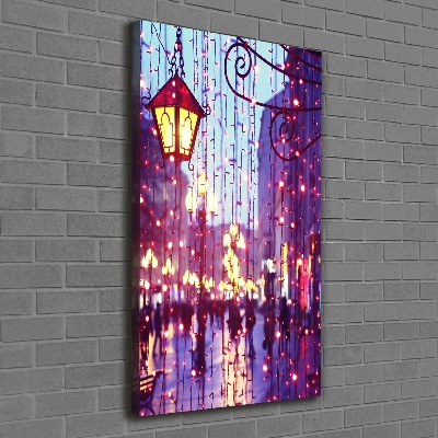 Verticale foto op canvas Lichten in de stad