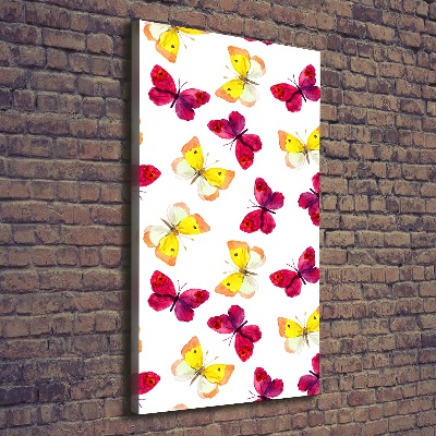 Verticale canvasfoto Kleurrijke vlinders