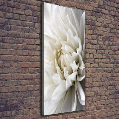 Verticaal canvasschilderij Witte dahlia