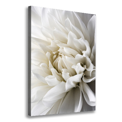 Verticaal canvasschilderij Witte dahlia
