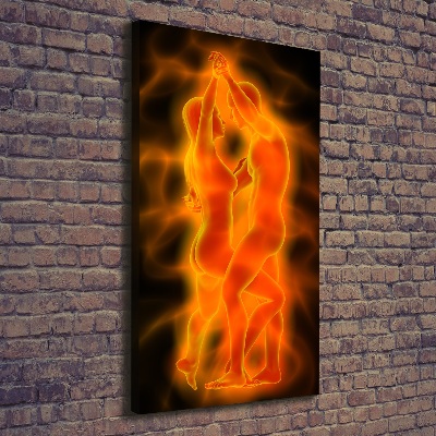 Verticaal canvasschilderij Dansend paar