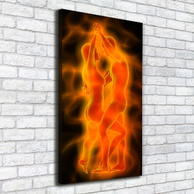 Verticaal canvasschilderij Dansend paar