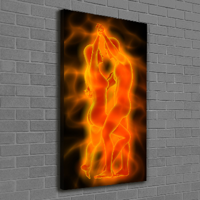 Verticaal canvasschilderij Dansend paar