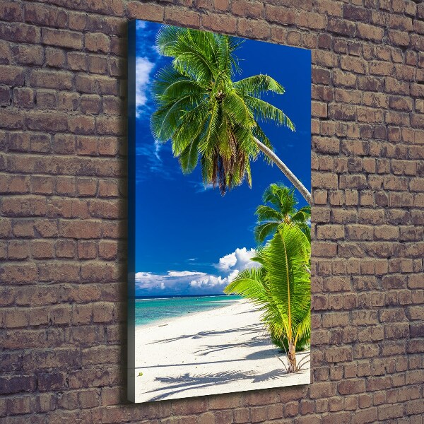 Verticaal schilderij op canvas Tropisch strand