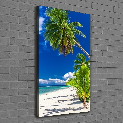Verticaal schilderij op canvas Tropisch strand
