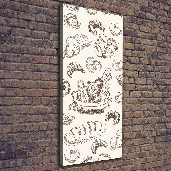 Verticaal canvasschilderij Brood