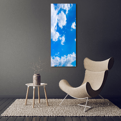 Verticale foto op canvas Wolken aan de hemel