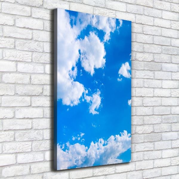 Verticale foto op canvas Wolken aan de hemel