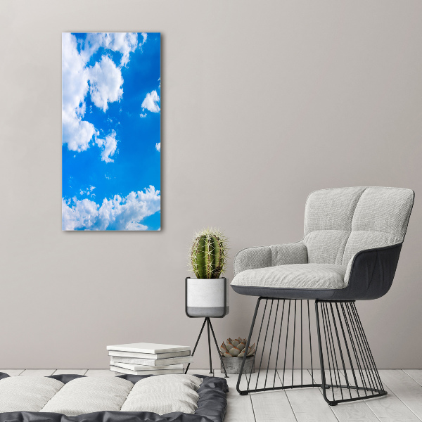 Verticale foto op canvas Wolken aan de hemel