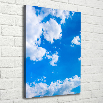 Verticale foto op canvas Wolken aan de hemel