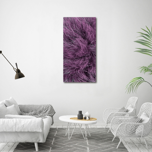 Verticaal schilderij op canvas Roze bont
