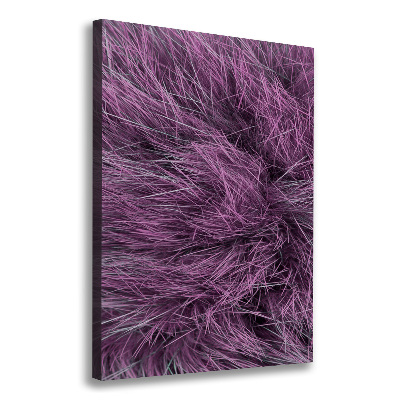 Verticaal schilderij op canvas Roze bont