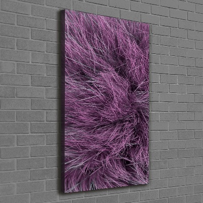 Verticaal schilderij op canvas Roze bont