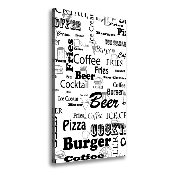 Foto obraz na płótnie pionowy Menu w restauracji