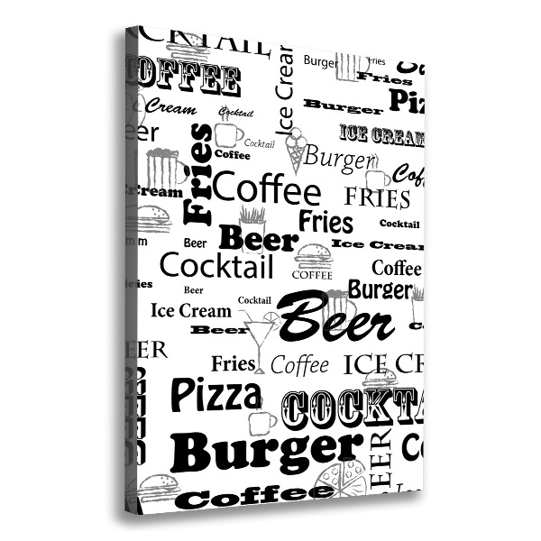 Foto obraz na płótnie pionowy Menu w restauracji