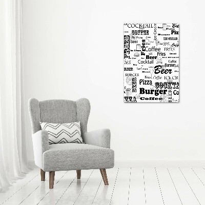 Foto obraz na płótnie pionowy Menu w restauracji