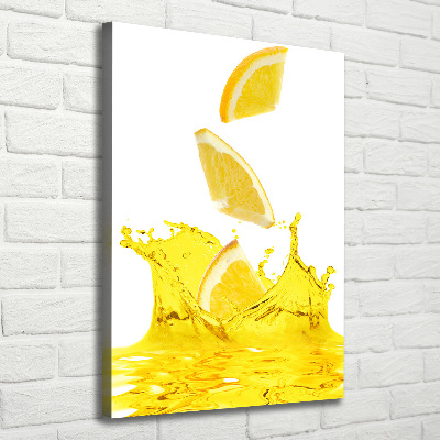 Verticaal canvasschilderij Citroensap