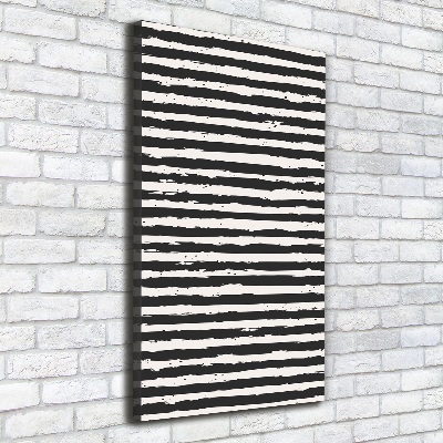 Foto obraz na płótnie pionowy Czarno-białe paski