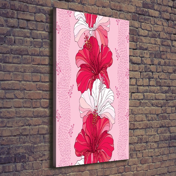Verticale foto op canvas Hibiscus