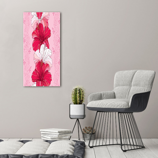 Verticale foto op canvas Hibiscus
