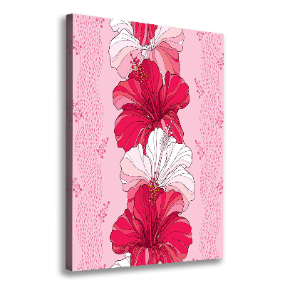Verticale foto op canvas Hibiscus