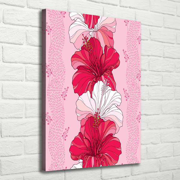 Verticale foto op canvas Hibiscus