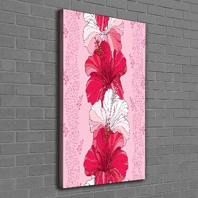 Verticale foto op canvas Hibiscus