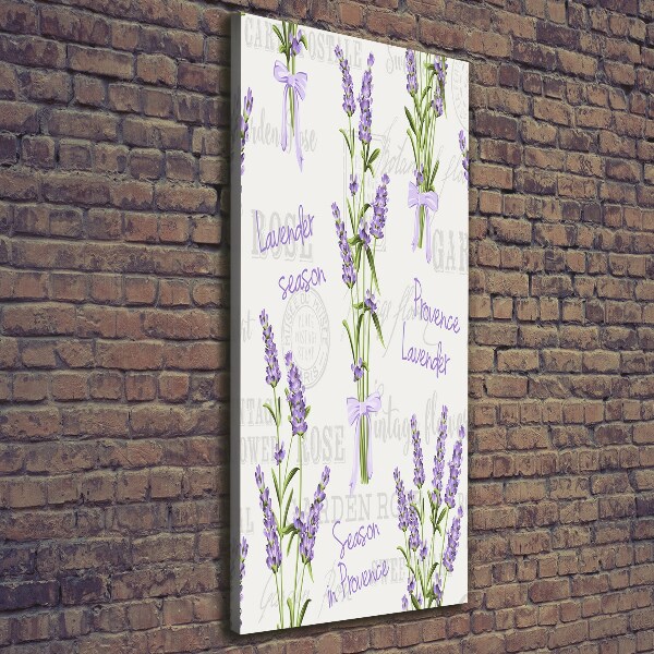 Verticaal canvasschilderij Lavendel