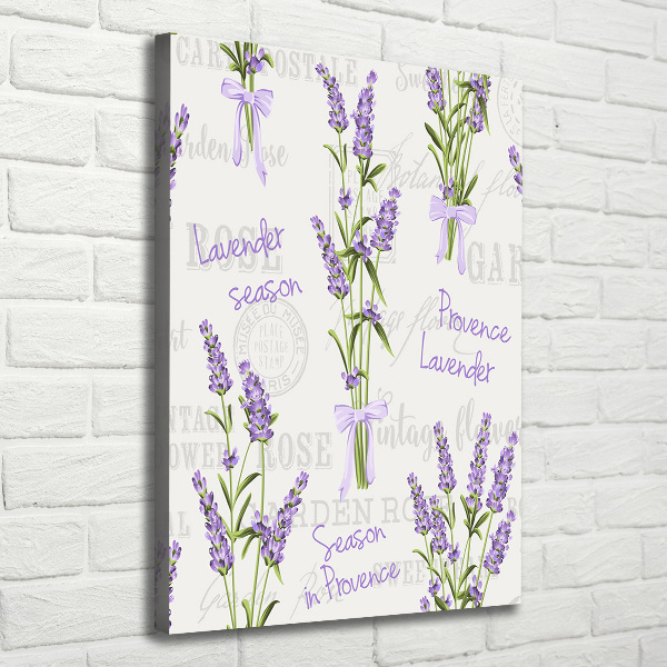 Verticaal canvasschilderij Lavendel