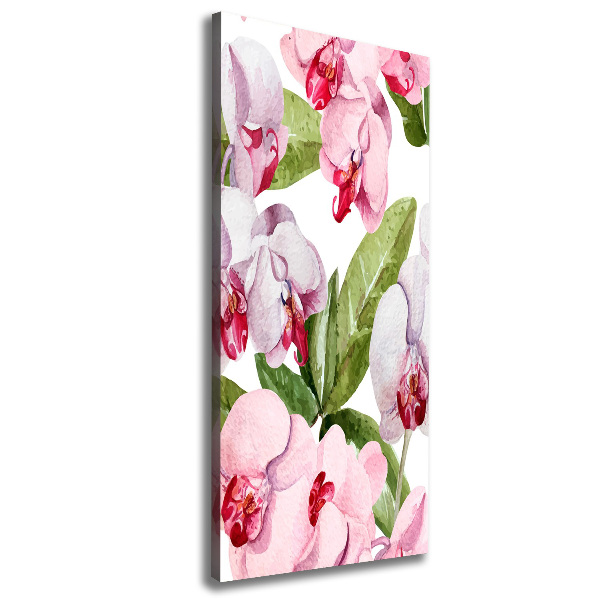 Verticale foto op canvas Orchidee