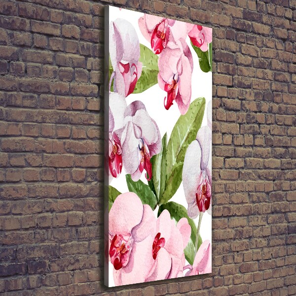 Verticale foto op canvas Orchidee