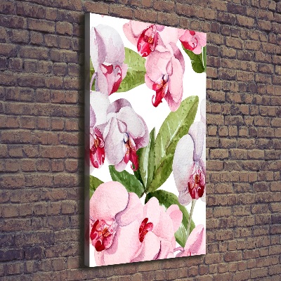 Verticale foto op canvas Orchidee