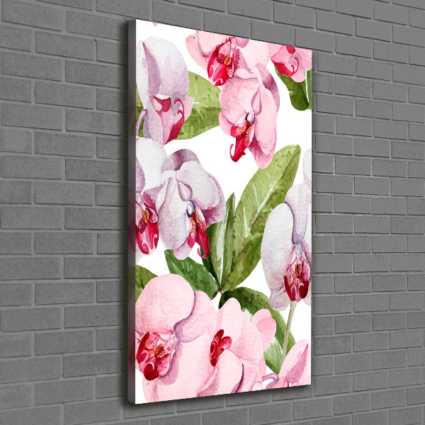 Verticale foto op canvas Orchidee
