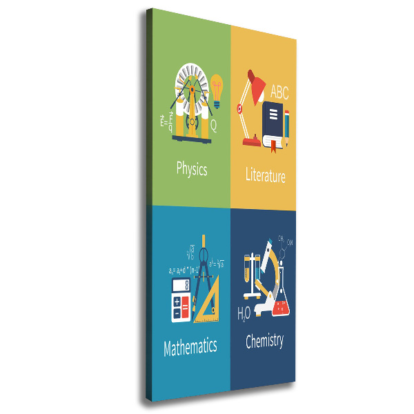 Verticale canvasfoto Schoolvakken
