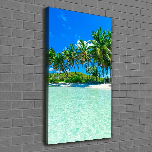 Foto obraz na płótnie pionowy Tropikalna plaża