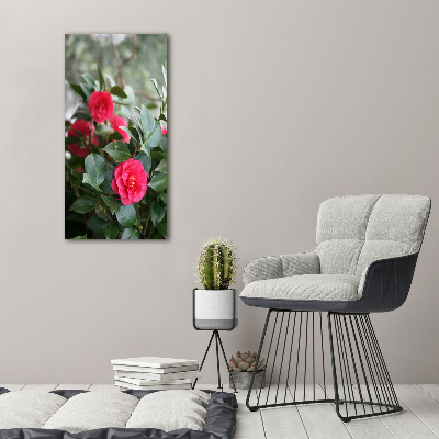 Verticaal canvasschilderij Camelia