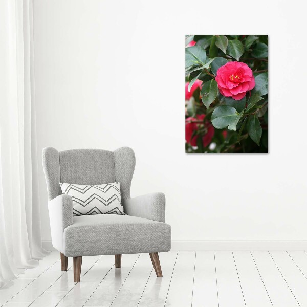 Verticaal canvasschilderij Camelia