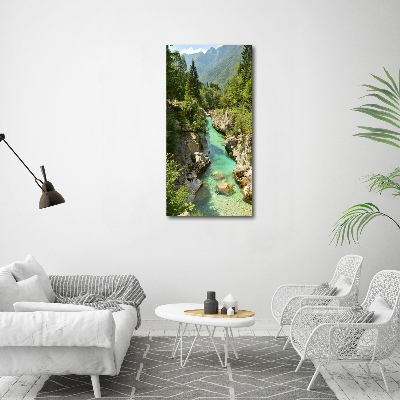 Verticaal canvasschilderij Bergstroom