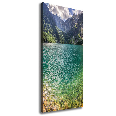 Foto obraz na płótnie pionowy Jezioro w górach