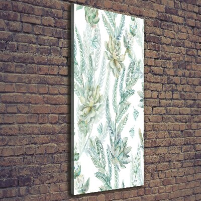 Verticale canvasfoto Bloemenpatroon