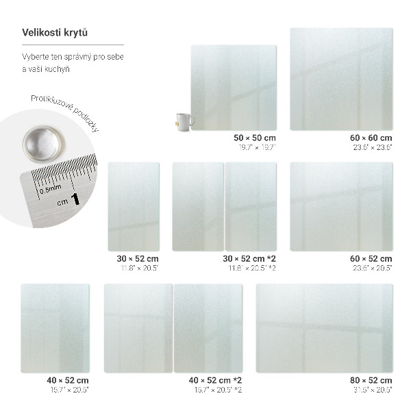 Glazen afdekplaat voor inductie Vierkante halfdoorzichtige
