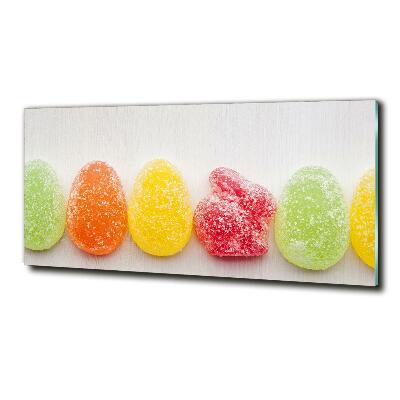 Schilderij op glas Kleurrijke jellybeans