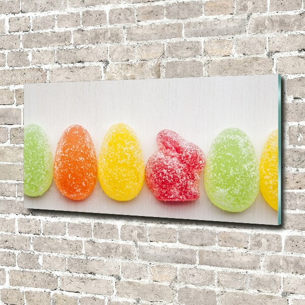 Schilderij op glas Kleurrijke jellybeans
