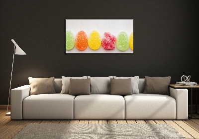 Schilderij op glas Kleurrijke jellybeans