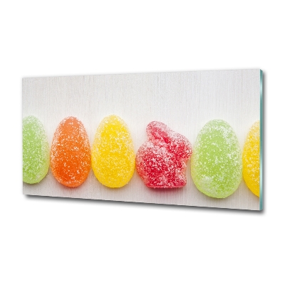 Schilderij op glas Kleurrijke jellybeans