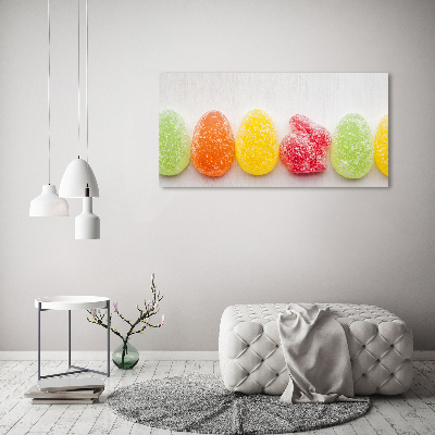 Schilderij op glas Kleurrijke jellybeans