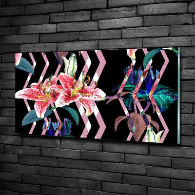 Glazen schilderij Tropische lelie