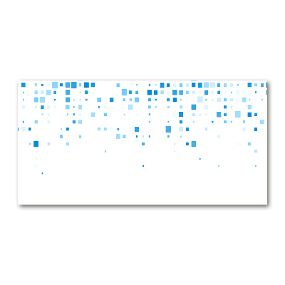 Schilderij glas Blauwe vierkanten