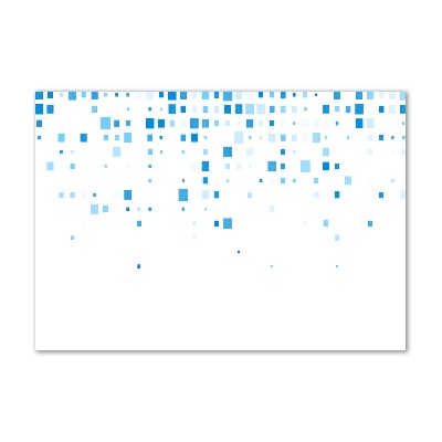 Schilderij glas Blauwe vierkanten