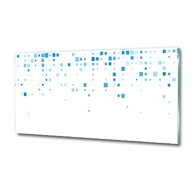 Foto obraz szklany Niebieskie kwadraty